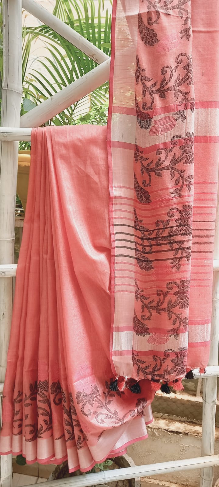 Pink Handloom Saree