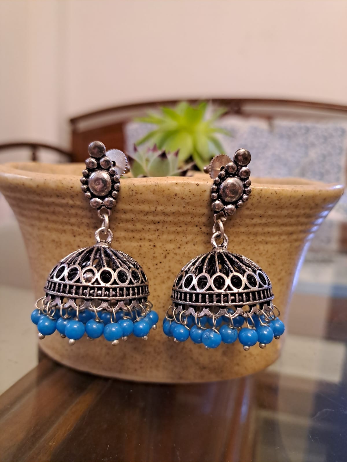 Black Blue Earing