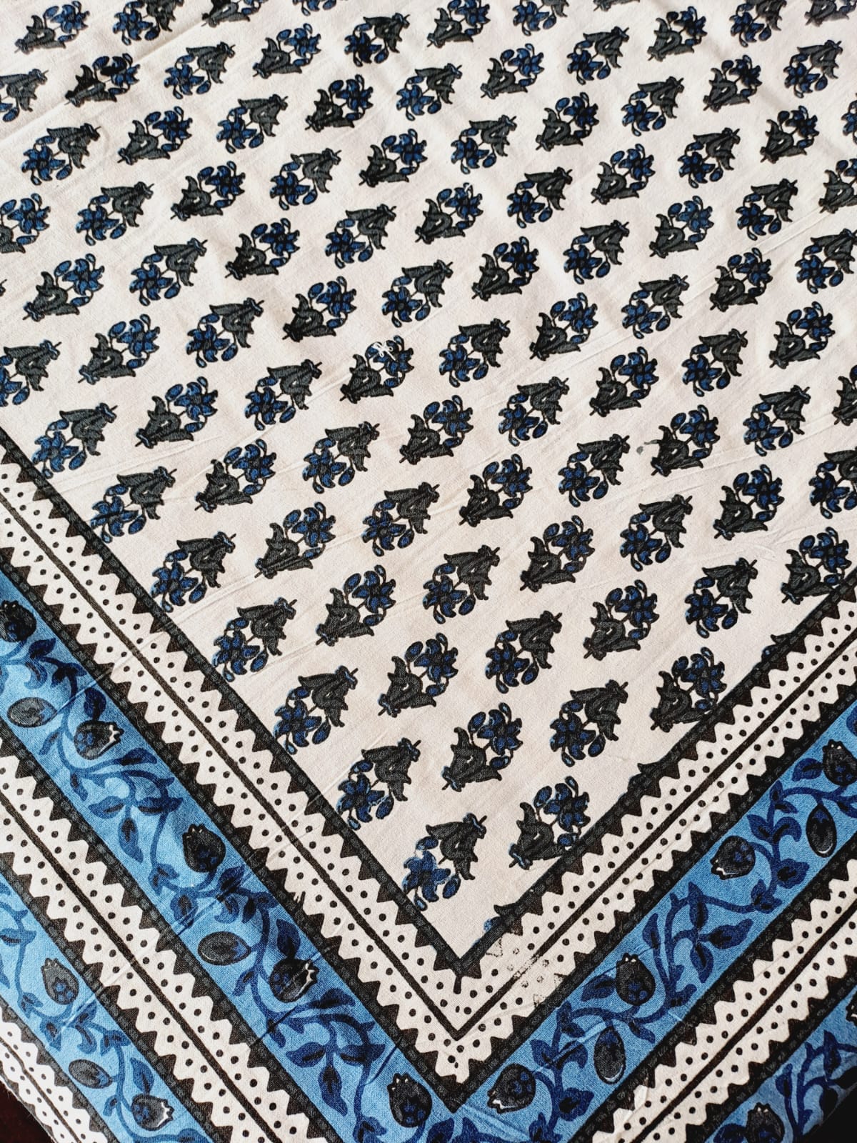 Blue White Bedsheet